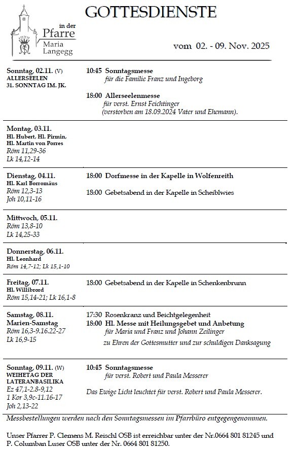 GO Maria Langegg / Pfarre Maria Langegg